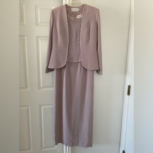 Cameron Blake Lilac Sequin Beaded two piece wedding gown